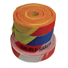 Kuitunauha 25 mm Suojele-Säästä, puna-valkoinen